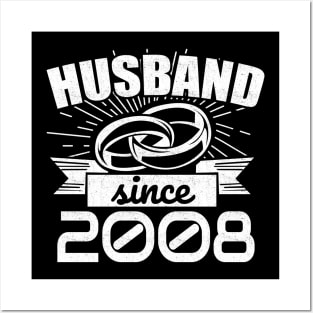 'Husband Since June 2008' Cute Anniversary Gift Posters and Art